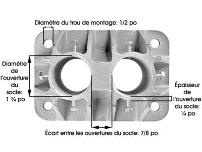 Supports pour porte-noms – 3 x 2 po, fiche supplémentaire S-14784 - Uline