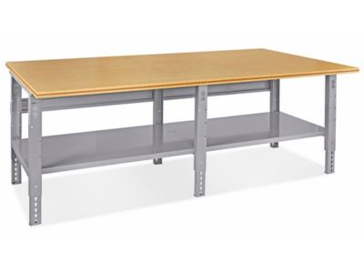 Jumbo Industrial Packing Table - 96 x 48", Composite Wood Top H-4989-WOOD