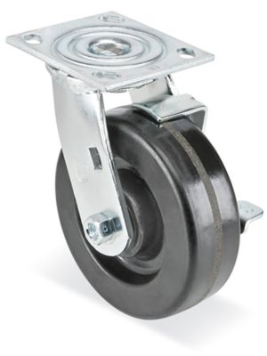 Phenolic Caster for Mobile Welded Steel Tables - Swivel with Brake, 6 x 2" H-4998SWB