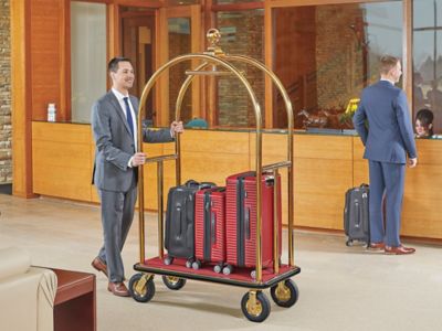 Brass cheap luggage cart