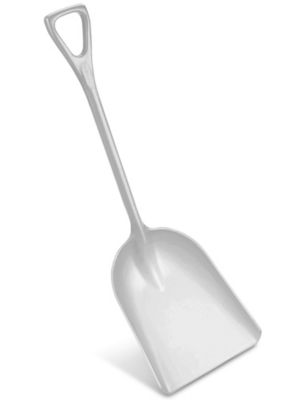Heavy-Duty Shovel - Polypropylene, White H-5043W