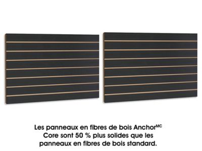 Slatwall Panels - 2 x 4', Black Melamine H-5062BL