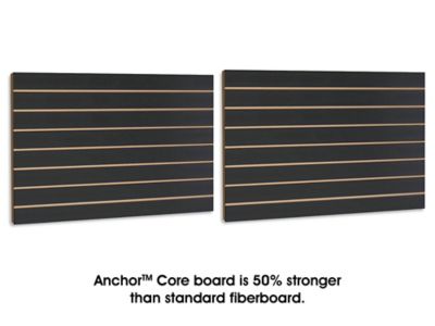 Slatwall Panels - 2 x 4', Black Melamine H-5062BL