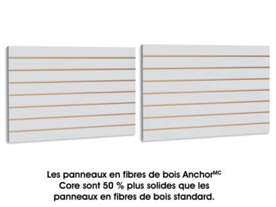 Slatwall Panels - 2 x 4', Gray Melamine H-5062GR