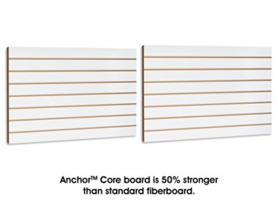 Slatwall Panels - 2 x 4', White Melamine H-5062W