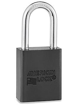 Aluminum Lockout Padlock - Keyed Different, Black H-5068BL