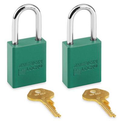 Aluminum Lockout Padlock - Keyed Different, Green H-5068G