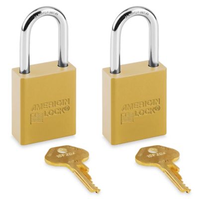 Uline Brass Padlock - Combination, 2 1/4 Shackle