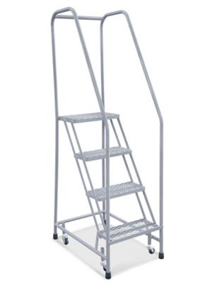 4 Step Narrow Aisle Ladder - Unassembled with 10" Top Step H-5072U-10