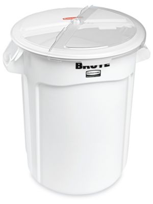 Rubbermaid Commercial Products BRUTE Tote Storage Bin with Lid, 14