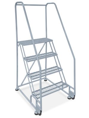 4 Step Tilt and Roll Ladder - Gray H-5085GR