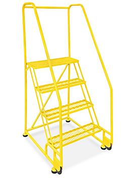 4 Step Tilt and Roll Ladder - Yellow H-5085Y