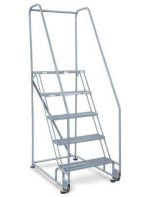 5 Step Tilt and Roll Ladder - Gray H-5086GR