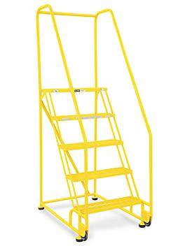 5 Step Tilt and Roll Ladder - Yellow H-5086Y
