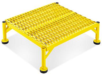 Stationary Work Platform - Steel, 24 x 24", 10-15" Height, Yellow H-5091Y