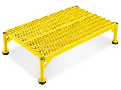 Stationary Work Platform - Steel, 36 x 24, 10-15 Height, Yellow