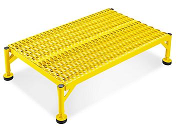 Stationary Work Platform - Steel, 36 x 24", 10-15" Height, Yellow H-5093Y