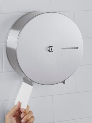 Toiletpapierdispenser voor bulkpack mat RVS - 434091