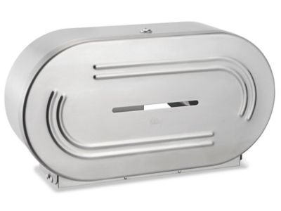 Double Roll Toilet Tissue Dispenser - Stainless Steel - ULINE - H-2546