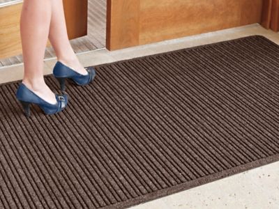 Grey Ribbed Utility Mat – Covered By Rugs