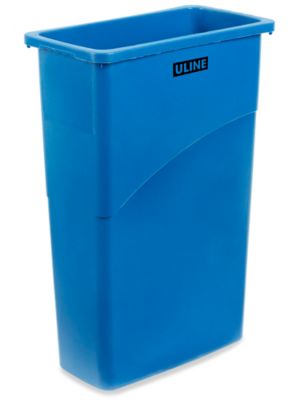 H-5148BLU – Uline – Poubelle mince – 23 gal, bleu 