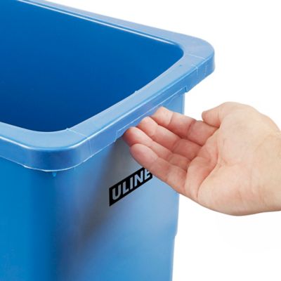 Uline Thin Trash Can - 23 Gallon, Blue H-5148BLU - ULINE