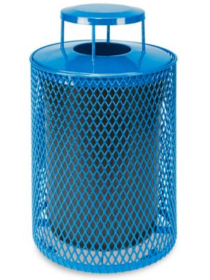 Thermoplastic Trash Can - 32 Gallon, Bonnet Lid, Blue H-5154BLU