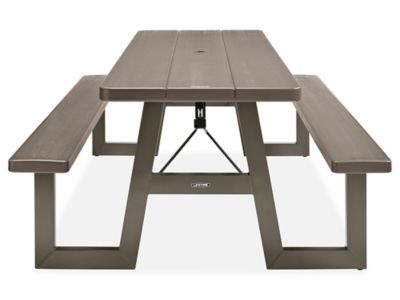 Folding Picnic Table - 6', Brown H-5164BR - ULINE