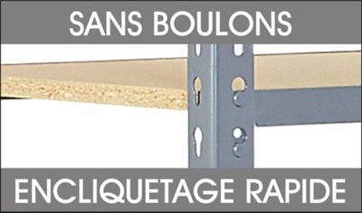 Rayonnage sans boulons