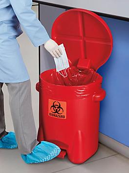 Biohazard Step-On Waste Can - 14 Gallon H-5192