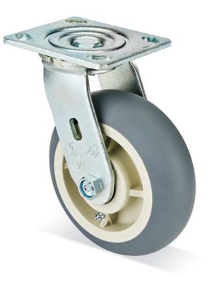 Polyurethane Caster for Poly Box Trucks - Swivel, 6 x 2" H-5201SWIVL