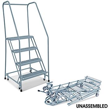 4 Step Grip Step Ladder - Unassembled with 10" Top Step H-5227U-10