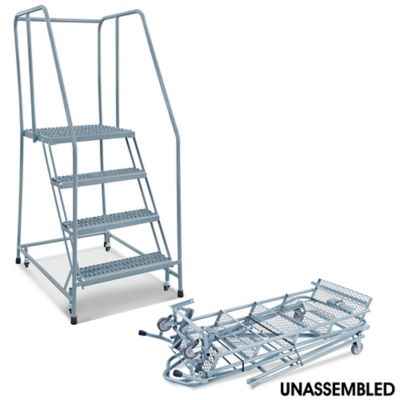 4 Step Grip Step Ladder - Unassembled with 20" Top Step H-5227U-20
