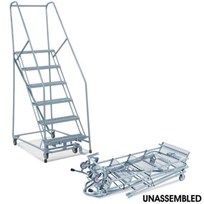 6 Step Grip Step Ladder - Unassembled with 10" Top Step H-5228U-10