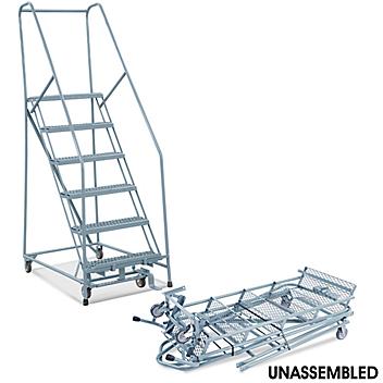 6 Step Grip Step Ladder - Unassembled  with 10" Top Step H-5228U-10