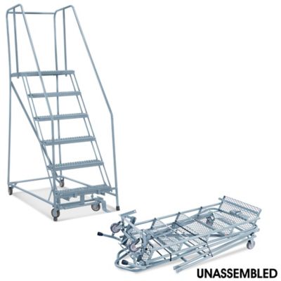 6 Step Grip Step Ladder - Unassembled with 20" Top Step H-5228U-20