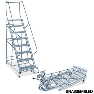 8 Step Grip Step Ladder - Unassembled with 10" Top Step H-5229U-10
