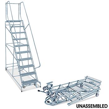 10 Step Grip Step Ladder - Unassembled with 20" Top Step H-5230U-20