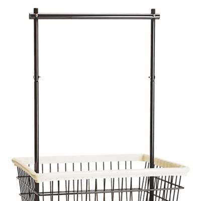 Laundry basket with online hanger