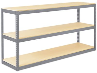 Wide Span Storage Rack - Particle Board, 96 x 24 x 48 H-5304 - Uline