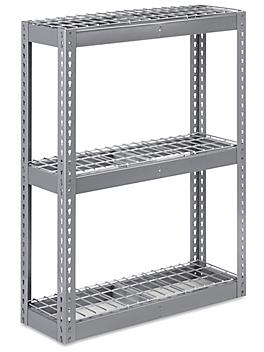 Wide Span Storage Rack - Wire Decking, 36 x 12 x 48" H-5307