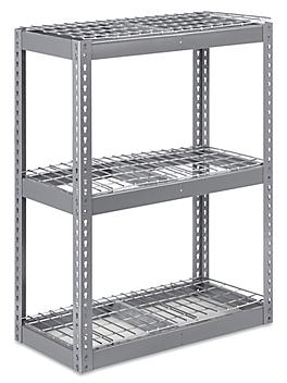 Wide Span Storage Rack - Wire Decking, 36 x 18 x 48" H-5308