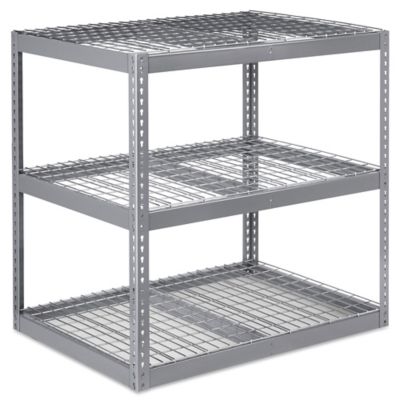 Heavy Duty Rack 48x24x87 Rousseau SRD5026W 4 Levels With Wire Decking, Industrial Shelving, Parts Shelving, Warehouse Shelving, Steel Shelving, Metal Storage Shelving, 10 56 13, 10 56 00