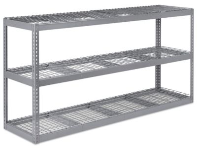 Wide Span Storage Rack - Wire Decking, 96 x 24 x 48"