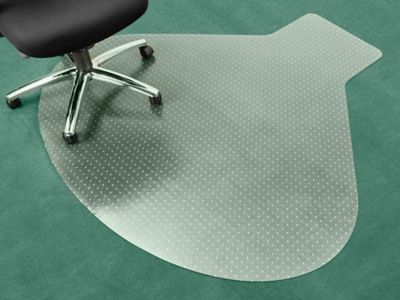 Carpet Chair Mat with Lip - 45 x 53, Clear H-1461 - Uline