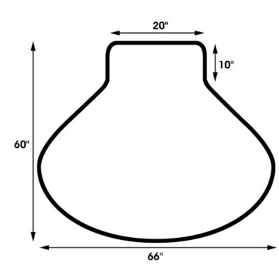 Carpet Chair Mat with Lip - 45 x 53, Clear H-1461 - Uline