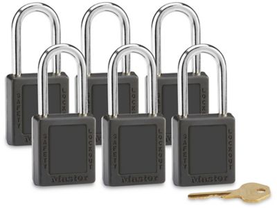 Master Lock® Lockout Padlock - Set of 6 Keyed Alike, 1 1/2