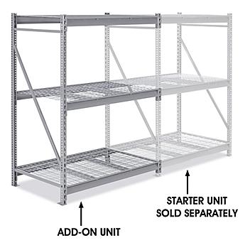 Add-On Unit for Bulk Storage Rack - Wire Decking, 48 x 36 x 72" H-5424