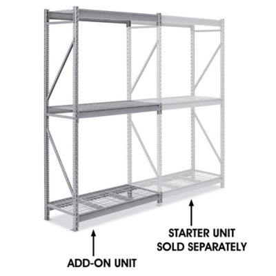 Add-On Unit for Bulk Storage Rack - Wire Decking, 48 x 24 x 96" H-5426