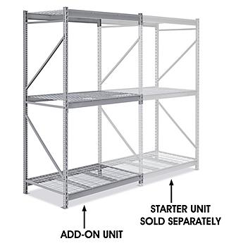 Add-On Unit for Bulk Storage Rack - Wire Decking, 48 x 36 x 96" H-5427